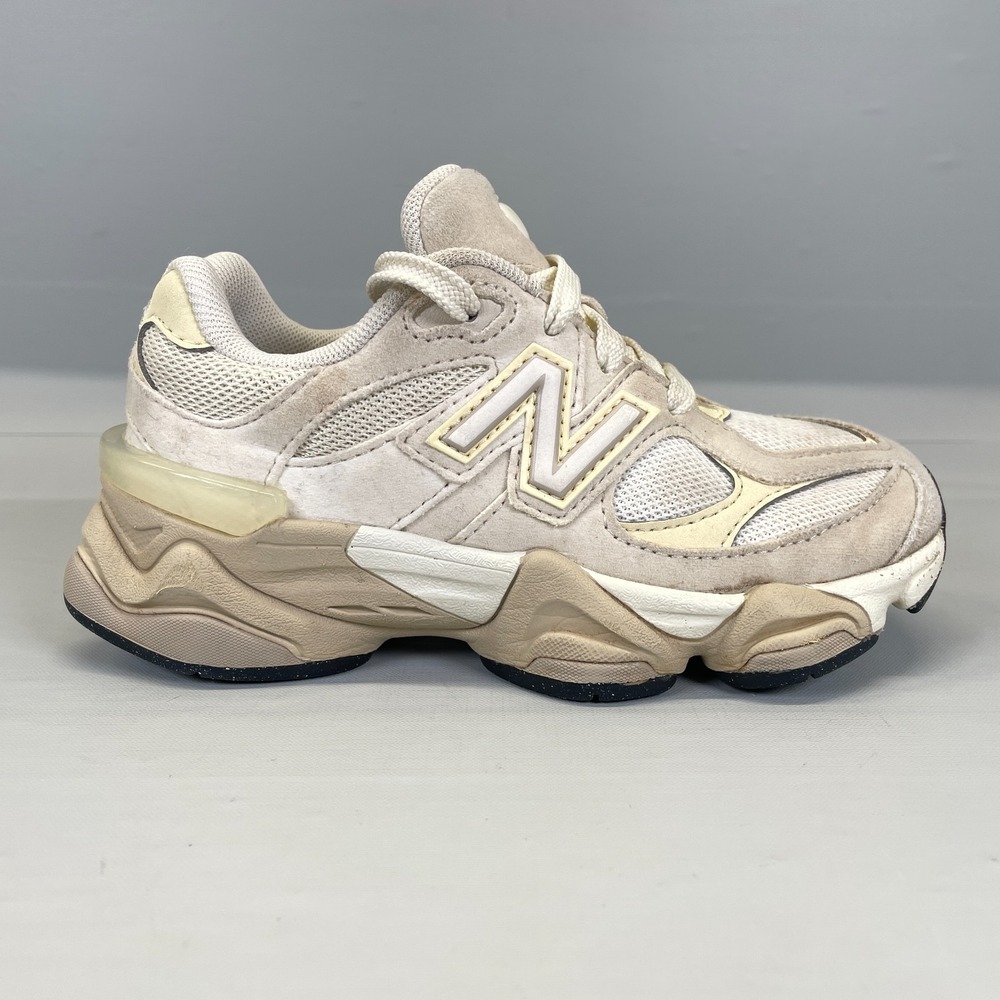 New Balance 9060 Sneakers Small Kids Size 12 Beige Gray Suede Mesh Casual Shoes